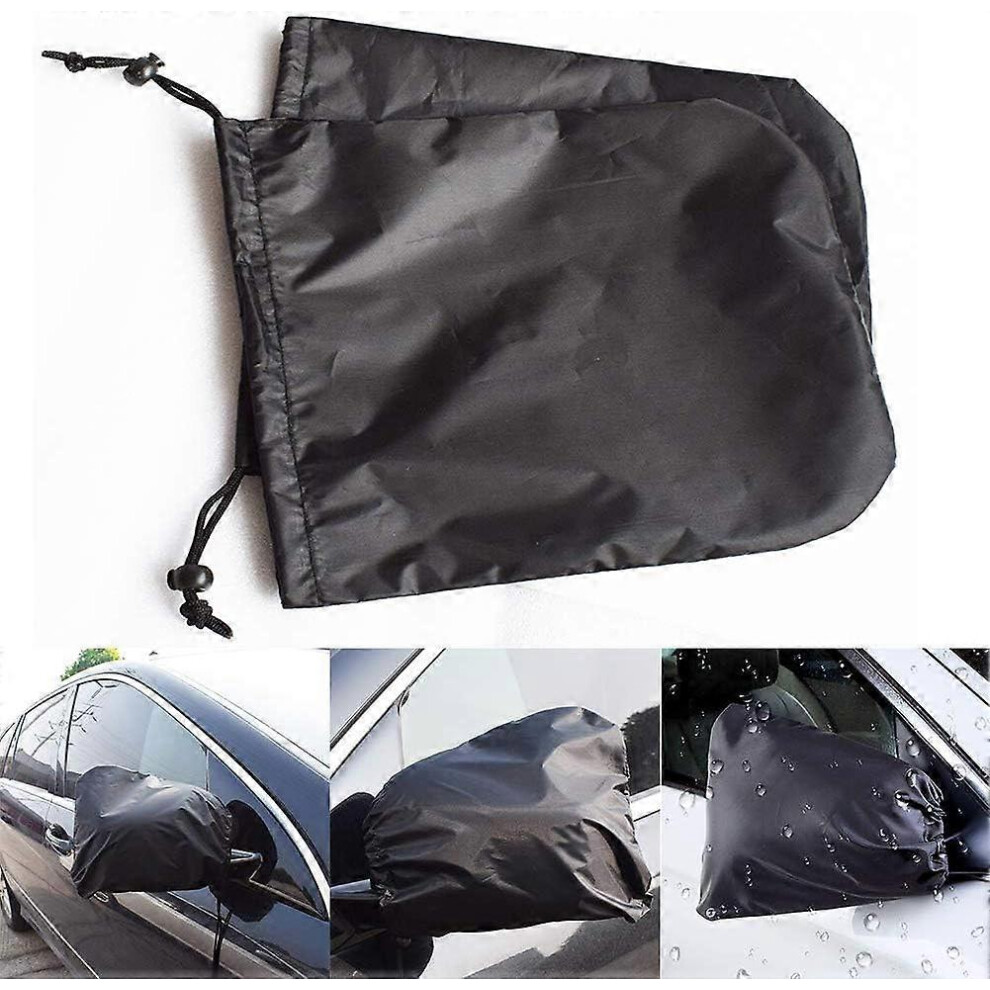 (As Show, One Size) 420T Car Side Mirror Snow Cover - 33X27cm, 2Pcs Ice Gel Protector For Protection Auto Exterior Rear View Mirror For Most Cars Rear 4632228909474