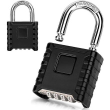 (As show, One size) Code Padlock, 1 PC 4-Digit Combination Padlock Outdoor Code Locker Padlock Waterproof Zinc Alloy, 8mm Diameter 270g Heavy Duty Padlock Lock for Door,