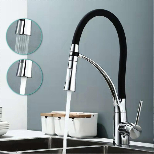 (As show, One size) All copper kitchen faucet 2
