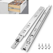 (As show, One size) 2 pieces Silver drawer slide (300mm), load capacity up to 45 KG, zinc plated