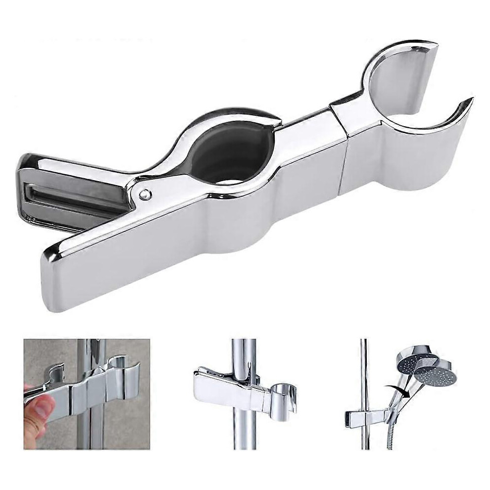(As Show, One Size) (Silver)Zinc Alloy Liftable Shower Bracket Replaceable Hand Shower Bracket 20-25Mm Adjustable Chrome Shower Head Holder For Bathtu 4632228926921