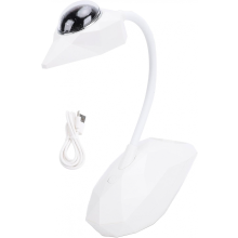 Swan Projection Desk Lamp, USB Charging LED Table Night Light Eye Caring Adjustable Flexible Decor Aesthetics Gooseneck Reading Lamp