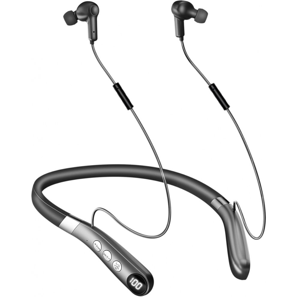Rechargeable Bluetooth Hearing Amplifier â Wireless Hands-Free Neckband with Noise Cancellation, Neck Sound Amplification Device