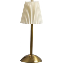 Nordic Creative Lamps Rechargeable 3 Colors Dimmable Pleated Shade Atmosphere Light with Metal Base for Living Room Bedroom