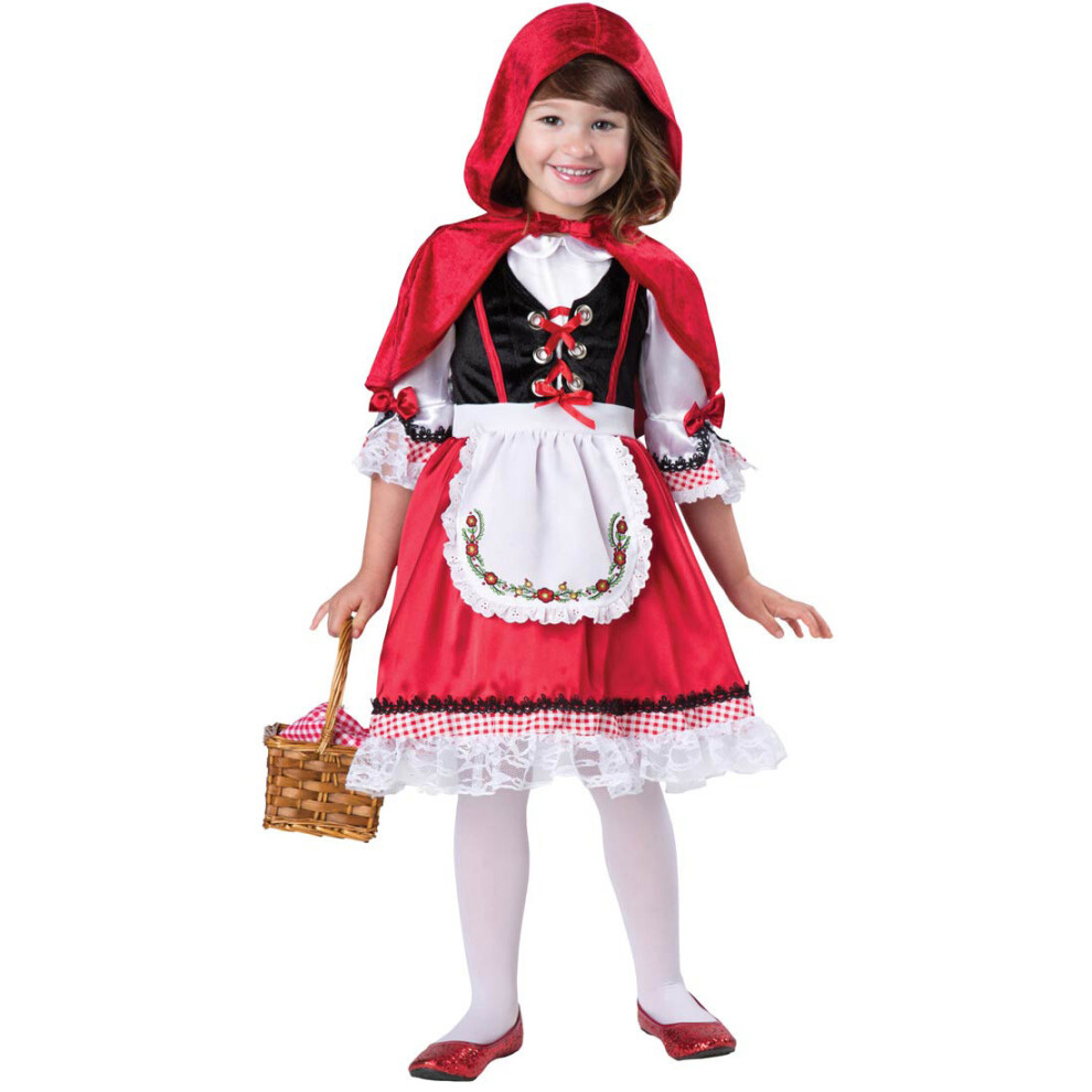 (Xl(130-155Cm)) Girls' Little Riding Hood Costume – Kids' Halloween Cosplay Dress For Parties & Performances Red