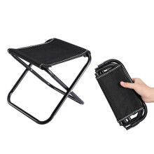 (A4)Outdoor Portable Folding Stool - Lightweight Aluminum Camping Chair For Hiking, Beach, Fishing And Gardening