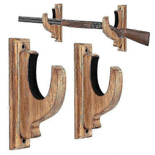 Wooden Display Rack for Gun Rifle Shotgun Wall Mount Holder 1