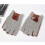 (L) Men Genuine Goatskin Leather Gloves Half Finger Hook-loop 3