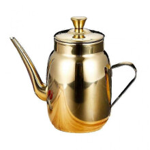 (Gold, 420ml) Metal Oil Can Oil Bottle Perfect For Storing And Pouring Various Liquids