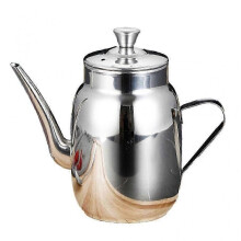 (Silver, 420ml) Metal Oil Can Oil Bottle Perfect For Storing And Pouring Various Liquids