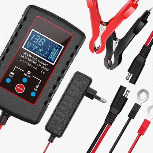 6v And 12v Smart Fully Automatic Battery Charger Maintainer, Trickle Charger