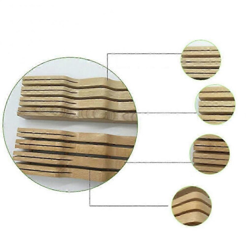 Wooden Kitchen Knife Holder Rack Solid Stand Storage Drawer Tool Accessories 1
