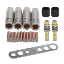 19pcs Welding Torch Nozzle Part Kit Conical Nozzle Sleeve Rod Tool Set for Binzel 15ak Welder Acces (haoyi