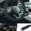 Black Heated Steering Wheel Cover Wireless Warmer,Rechargeable Cordless 12