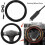 Black Heated Steering Wheel Cover Wireless Warmer,Rechargeable Cordless 14