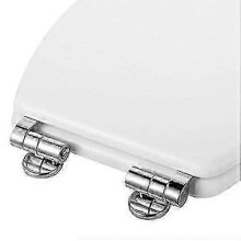 Toilet Seat Hinge Clips, Set Of 2 Replacement Toilet Seat Hinges with Zinc Alloy Fixings-fcy