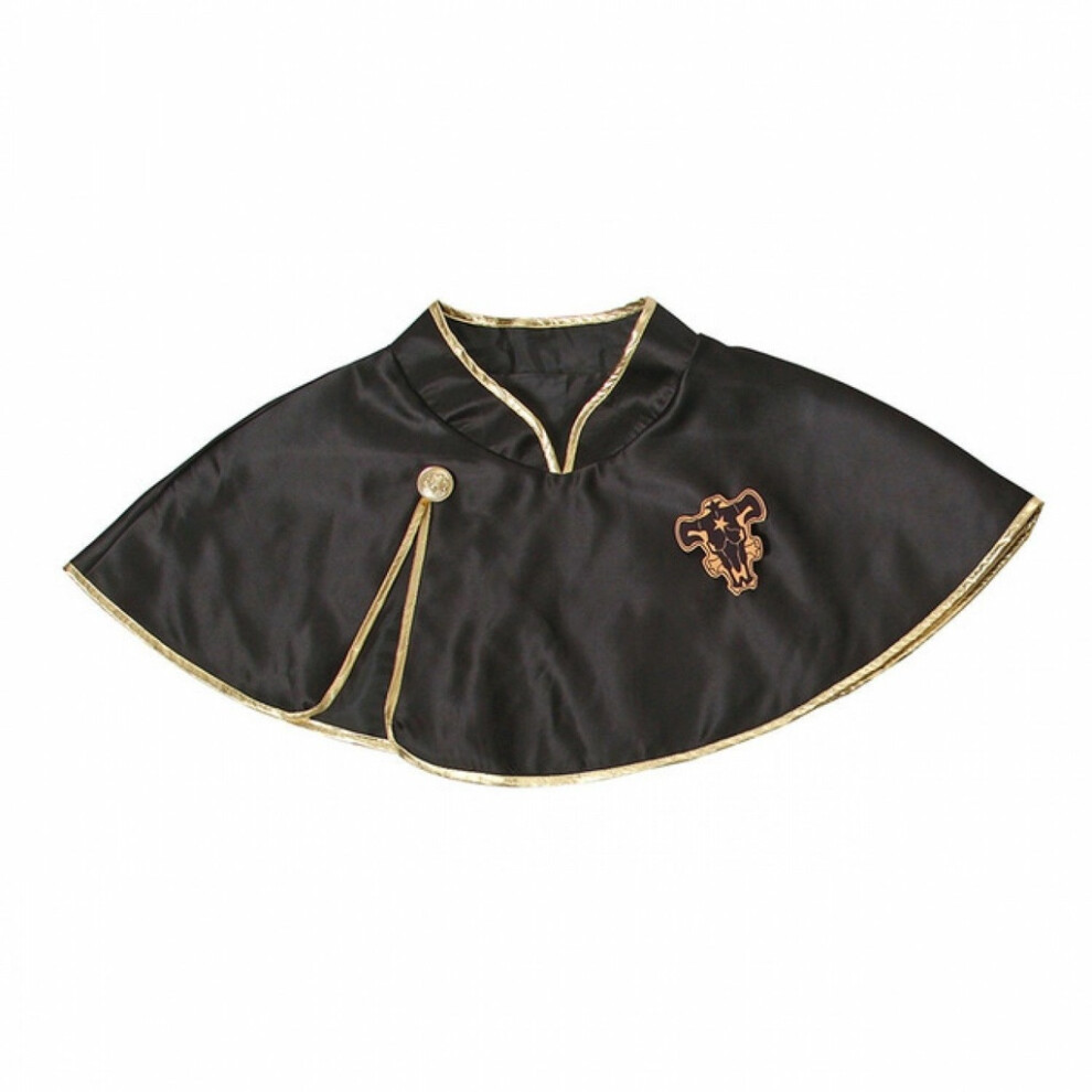 (Cape)Manteau noir trèfle tenue Asta taureau noir cape courte costume cosplay unisexe