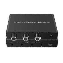 4-jack Multi Headphone Audio Splitter Earphone Splitter with And Treble, 3.5mm Port Input 3.74x2.12x0.82 Inch Size