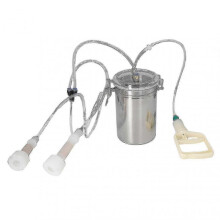 Manual Milking Machine 2000ml Effort Saving Control Stainless Steel Bottle Portable Milking Kit for Milk Plant Farm
