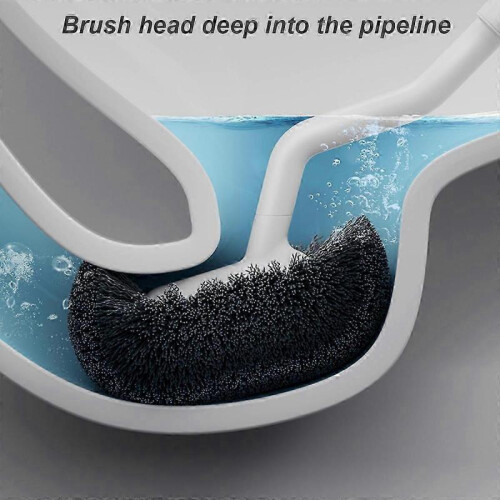 Toilet Brush Holder Set, Curved Design for Deep Cleaning 2
