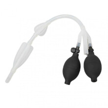 Silicone Enema Douche Bulb Dual Side Openings Elastic Inflatable Double Bulb Flushing System for Health Care-good-good