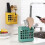 Knife Holder Chopsticks Cage Combination Set Multifunctional Cutlery Storage Box Orange 4