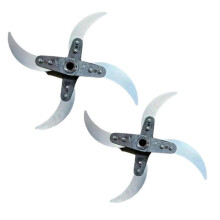 Household Farming Grass Shredder Knife Blades, Adjustable Diameter Shredder Blades Set, Hole Diameter 10-12mm Shredder Knife Blades for Grass (2pcs)