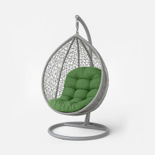 (Green) Homescapes Garden Round Egg Chair Swing Cushion
