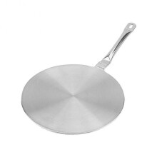 Induction Hob Heat Diffuser Ring Plate, Stainless Steel Adapter Plate with Detachable Handle for Pans, Ring Pan Mat Hob for Electric Gas Stove Electri