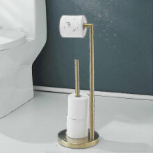 Freestanding Toilet Paper Holder 304 Stainless Steel Brushed Gold