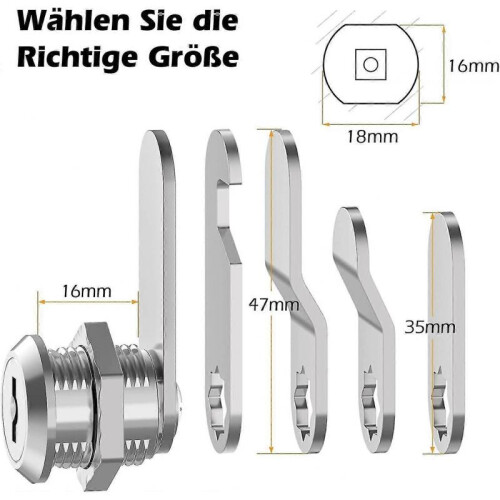 Letterbox Lock 4 Keys - with 5 Different Lock Plates for Mailboxes And More 1