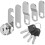Letterbox Lock 4 Keys - with 5 Different Lock Plates for Mailboxes And More 1