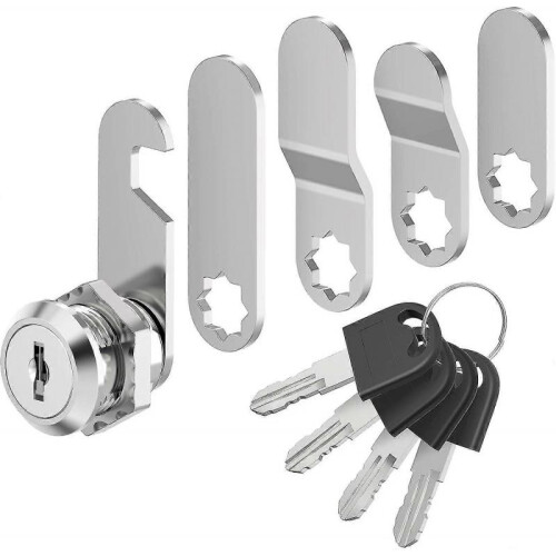 Letterbox Lock 4 Keys - with 5 Different Lock Plates for Mailboxes And More