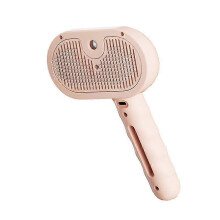 (pink) Kivori Pet Grooming Brush Steamer Spray Comb