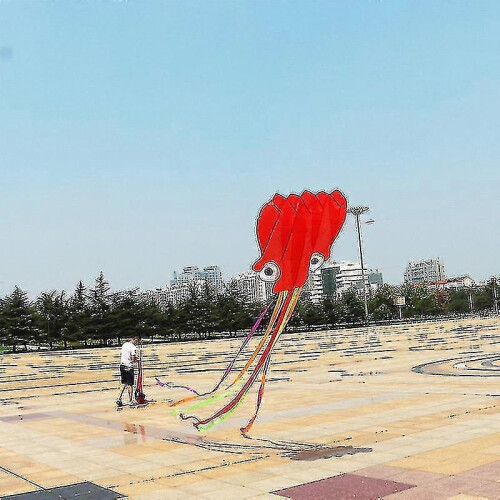 (Blue, One size) 4m Large Kite Easy Fly Stunt Foldable Big Octopus Kite With 30m Flying 2