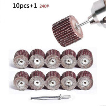 10 Pcs Flap Wheel Disc Sanding Drill Sandpaper Polishing Drill Bit 80/120/240 Grit Rotary Tool for Grinder Head