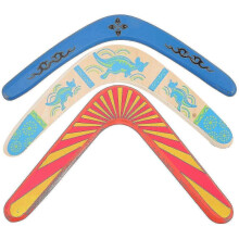 3pcs Kids Throw And Catch Toy Kids Flying Boomerang Toy Kids Outdoor Boomerang Wood Boomerang