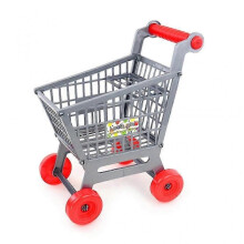 Shopping Trolley Cart Supermarket Trolley Push Car Toy Basket Mini Simulation Handcart Pretend Play Toy for Children