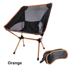 (B Orange) Camping Chair Portable Folding Chairs Ultralight For Outdoor Travel Beach BBQ Hi
