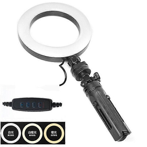 2/5PCS Mini Led Selfie with Tripod 6inch Dimmable 6inch Ring Fill Light Mini Tripod 2