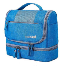 (blue) Travel Wash Bag Hanging Toiletry Large Capacity Shaving Gym Makeup Bag 2024