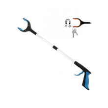 (As show, One size) 81cm Object Picker with Magnetic Tips, Upgraded Blue Aluminum Alloy Trash Grabber, Foldable Extension Rotating Rubber Pickup Grabber, for Picking Up T