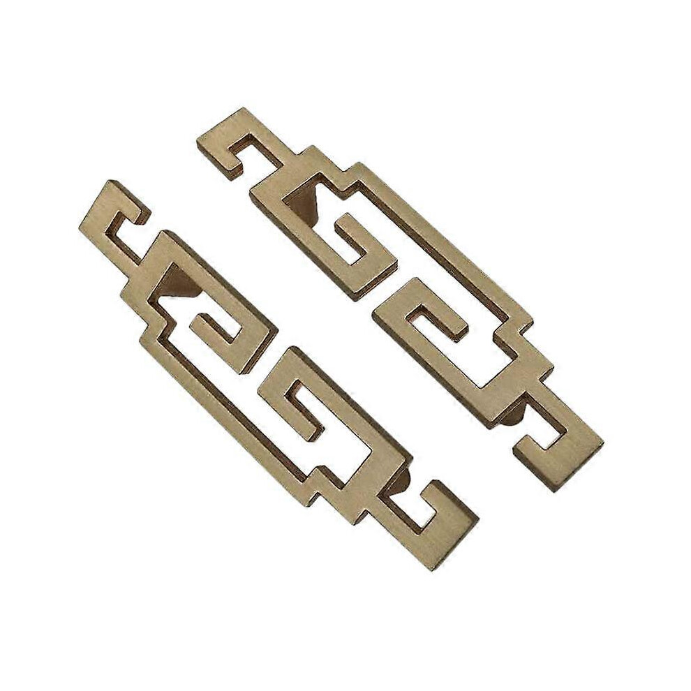 (As Show, One Size) (Metal-Zinc Alloy) Set Of 2 Cupboard Handles, Furniture, Center Distance 96Mm, European Style Drawer Handle, Golden Furniture Knob 4632228912894