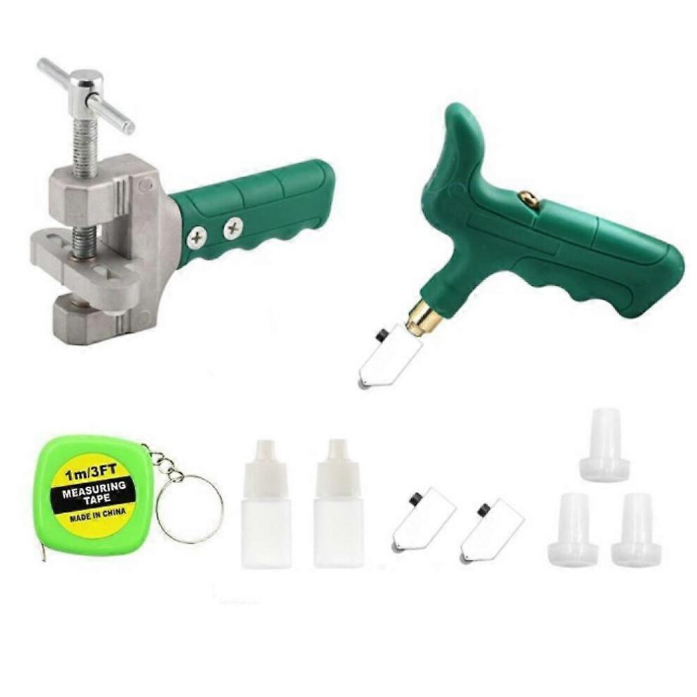 (As Show, One Size) Manual Glass Cutters Cutting Tools Tile Cutter, 10 Piece Set Diamond Glass Cutter Manual Tile Cutter Tool Kit For Cutting Tools Fo 4632228913846
