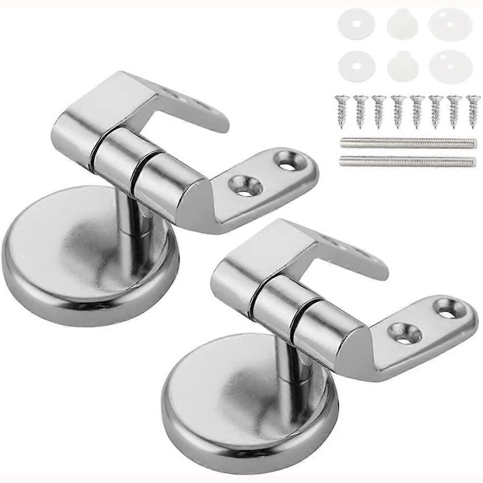 (As Show, One Size) Toilet Seat Hinge Clips, Set Of 2 Replacement Toilet Seat Hinges With Zinc Alloy Fixings 4632228932984