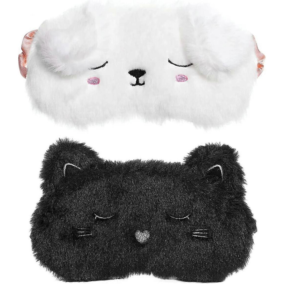 (As show, One size) Animal Sleep Mask,Soft Fluffy Eye Mask Plush Sleep Mask Cute Sleep Mask Soft Fluffy Cartoon Eye Mask Sleeping Travel Mask