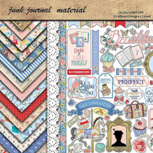 (As show, One size) 20 feuilles de papier de jardin vintage, motif de plantes de personnages dcoration pliable Handbook collage