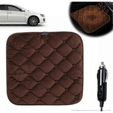 (Brown electronic switch)Portable Heated Seat Cushion,Car Seat Cover for Winter Driving Heated Seat Cover