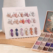 (color01) 16 Color Palette High Gloss Surface Professional Glossy Candy Nail Polish Blue