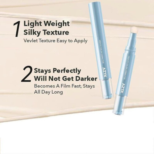 (02) Aztk Concealer Pen, 3 Colors Liquid Concealer with Sponge Head 2